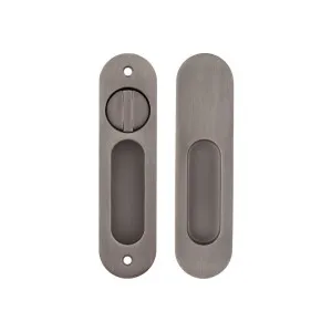 Leroy Sliding Double Door Privacy Set - Brushed Gunmetal by ABI Interiors Pty Ltd, a Door Knobs & Handles for sale on Style Sourcebook