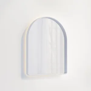 Arch Wall Mirror LED 600 x 750mm - Matte White (Solid Surface) by ABI Interiors Pty Ltd, a Mirrors for sale on Style Sourcebook