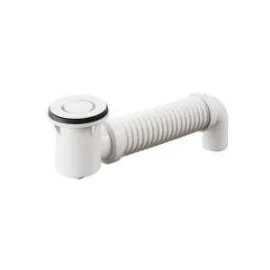 Bath Bend Pop Down with Connector - Gloss White by ABI Interiors Pty Ltd, a Traps & Wastes for sale on Style Sourcebook