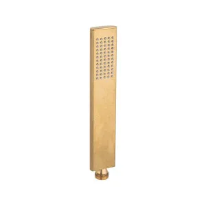 Rounded Rectangle Hand Shower - Tumbled Aged Brass by ABI Interiors Pty Ltd, a Shower Heads & Mixers for sale on Style Sourcebook