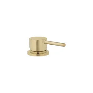 Elysian Bench-Mounted Minimal Mixer - Brushed Brass by ABI Interiors Pty Ltd, a Bathroom Taps & Mixers for sale on Style Sourcebook