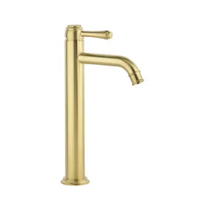 Kingsley Extended Basin Mixer - Brushed Brass by ABI Interiors Pty Ltd, a Bathroom Taps & Mixers for sale on Style Sourcebook