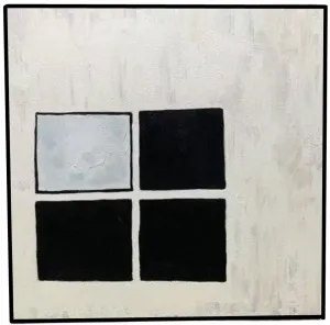 H080 Black Framed Full Hand Painted Artwork  100 cm x 100 cm by null, a Painted Canvases for sale on Style Sourcebook