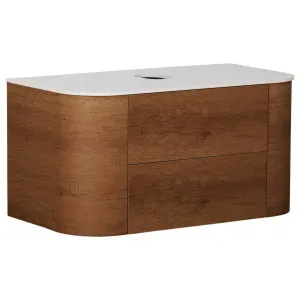 Solara 90cm Single Wall Hung Vanity, Dark Walnut by null, a Vanities for sale on Style Sourcebook