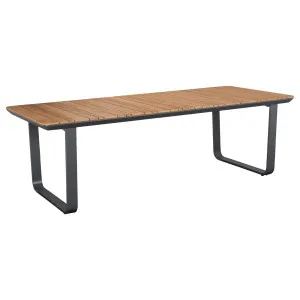 Pallara 240cm Teak Top &amp; Aluminium Dining Table, Grey by null, a Bar Stools for sale on Style Sourcebook