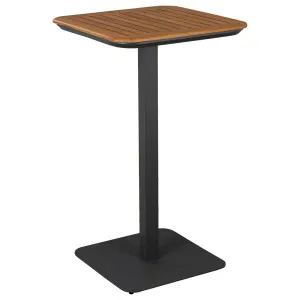 Banyo 60cm Teak Top &amp; Aluminium Square Bar Table, Grey by null, a Bar Stools for sale on Style Sourcebook