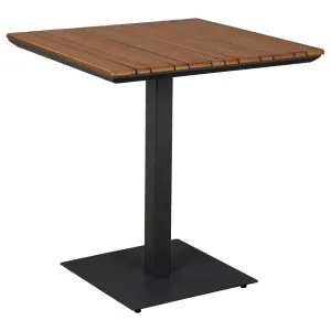 Kalinga 70cm Teak Top &amp; Steel Bistro Table, Grey by null, a Bar Stools for sale on Style Sourcebook