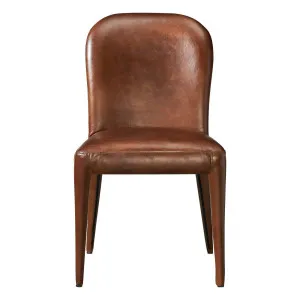 Adar Leather Dining Chair, Vintage Whiskey by null, a Dining Chairs for sale on Style Sourcebook