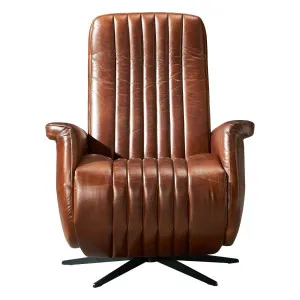 Cordell Electric Recliner Leather Armchair, Vintage Whiskey by null, a Chairs for sale on Style Sourcebook