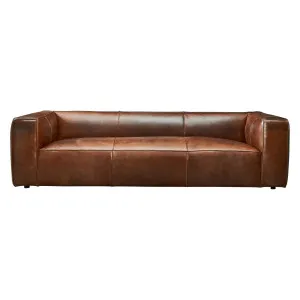 Marlon 3 Seater Leather Sofa, Vintage Whiskey by null, a Sofas for sale on Style Sourcebook
