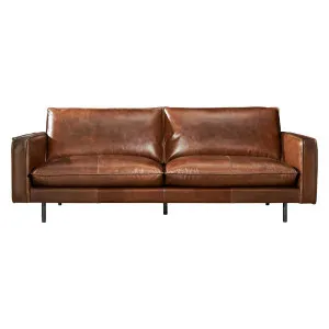 Elisa 3.5 Seater Leather Sofa, Vintage Whiskey by null, a Sofas for sale on Style Sourcebook