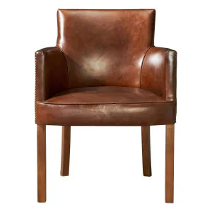 Rochelle Leather Armchair, Vintage Whiskey by null, a Chairs for sale on Style Sourcebook