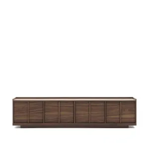 Onix TV stand with a walnut veneer in a dark finish, 200 x 45 cm FSC Mix Credit Assembled by null, a Entertainment Units & TV Stands for sale on Style Sourcebook