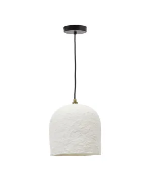 Calvia white papier-mâché ceiling lamp Ø 25 cm Australia Adaptor by null, a Pendant Lighting for sale on Style Sourcebook