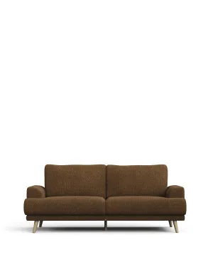 Karin 2-seater sofa dark orange with solid beech wood legs with natural finish, 210 cm by null, a Sofas for sale on Style Sourcebook