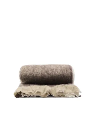 Suley blanket in a brown, checked wool blend, 130 x 170 cm by null, a Throws for sale on Style Sourcebook