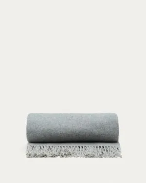 Dakie double-sided blanket blends a grey wool melange and beige, 170 x 130 cm by null, a Throws for sale on Style Sourcebook