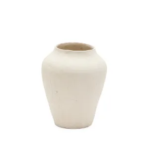 Anse white, papier mâché vase, 22 cm by null, a Vases & Jars for sale on Style Sourcebook