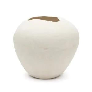 Mimum, white papier mâché vase, 49 cm by null, a Vases & Jars for sale on Style Sourcebook
