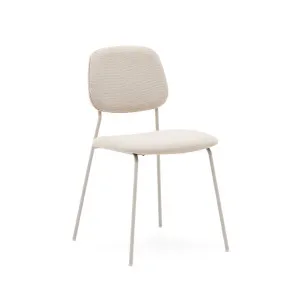 Benilda stackable beige chair in oak veneer and steel in a beige finish FSC Mix Credit by null, a Dining Chairs for sale on Style Sourcebook