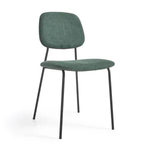 Benilda dark green stackable chair oak veneer and steel with black finish FSC Mix Credit by null, a Dining Chairs for sale on Style Sourcebook