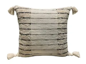 Jonty Cushion Natural/ Black 50cm x 50cm by null, a Cushions, Decorative Pillows for sale on Style Sourcebook