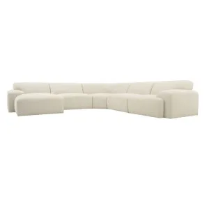 Copenhagen Alpine Mist Chaise Sofa - 5 Seater Wedge Corner by null, a Sofas for sale on Style Sourcebook