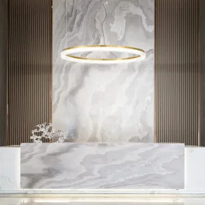 Ideal Lux Crown Medium LED Pendant Brass by Ideal Lux, a Pendant Lighting for sale on Style Sourcebook
