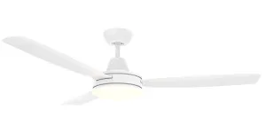 Mercator Nemoi 3 Blade 54" DC Ceiling Fan with LED Light and Remote White by Mercator, a Ceiling Fans for sale on Style Sourcebook