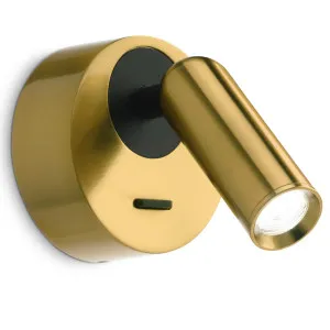 Ideal Lux Bean LED Wall Light Brass by Ideal Lux, a Outdoor Lighting for sale on Style Sourcebook