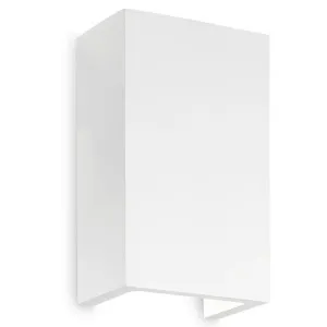 Ideal Lux Flash Gesso Rectangle Wall Light White by Ideal Lux, a Outdoor Lighting for sale on Style Sourcebook