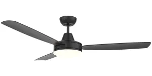 Mercator Nemoi 3 Blade 54" DC Ceiling Fan with LED Light and Remote Black by Mercator, a Ceiling Fans for sale on Style Sourcebook