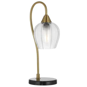 Telbix Azalea Table Lamp Black and Antique Gold by Telbix, a Table & Bedside Lamps for sale on Style Sourcebook
