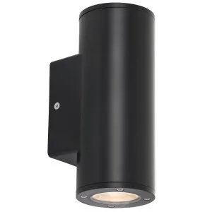 Telbix Rvin Exterior Up/Down Wall Light Black by Telbix, a Wall Lighting for sale on Style Sourcebook