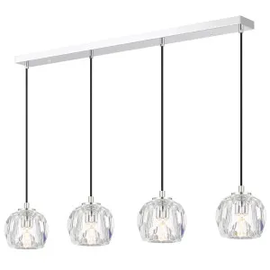 Telbix Zaha 4 Light Bar Pendant Chrome by Telbix, a Pendant Lighting for sale on Style Sourcebook