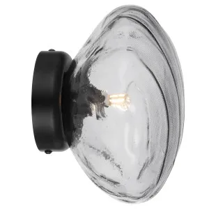 Telbix Zecca Wall Light Black and Smoke by Telbix, a Outdoor Lighting for sale on Style Sourcebook