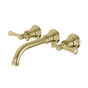 Cromford Basin Or Bath Wall Tap Set Brushed Lead Free In Gold By Phoenix by PHOENIX, a Bathroom Taps & Mixers for sale on Style Sourcebook