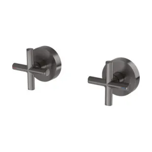 Vivid Slimline Plus Wall Top Assemblies Brushed Carbon Lead Free In Grey By Phoenix by PHOENIX, a Bathroom Taps & Mixers for sale on Style Sourcebook