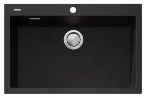 Mega Bowl Topmount Sink | Made From Granite/Acrylic In Black By Oliveri by Oliveri, a Kitchen Sinks for sale on Style Sourcebook