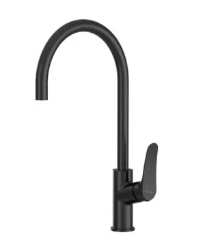 Gooseneck Sink Mixer | Made From Brass In Matte Black By Oliveri by Oliveri, a Kitchen Taps & Mixers for sale on Style Sourcebook