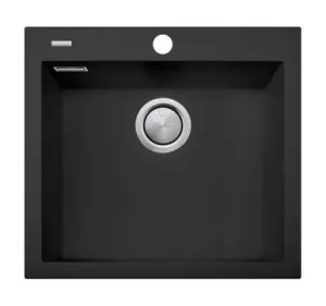 Large Bowl Topmount Sink | Made From Granite/Acrylic In Matte Black By Oliveri by Oliveri, a Kitchen Sinks for sale on Style Sourcebook