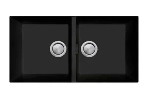 Double Bowl Undermount Sink | Made From Granite/Acrylic In Matte Black By Oliveri by Oliveri, a Kitchen Sinks for sale on Style Sourcebook