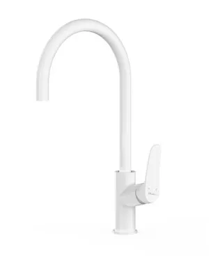 Gooseneck Sink Mixer | Made From Brass In White By Oliveri by Oliveri, a Kitchen Taps & Mixers for sale on Style Sourcebook