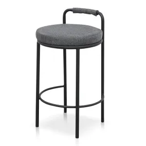 Ex Display - Karimi 65cm Bar Stool - Charcoal Grey by Interior Secrets - AfterPay Available by Interior Secrets, a Bar Stools for sale on Style Sourcebook