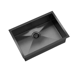 BURAZZO Inset / Undermount Single Bowl Sink 650mm Gunmetal by Highgrove Bathrooms, a Kitchen Sinks for sale on Style Sourcebook
