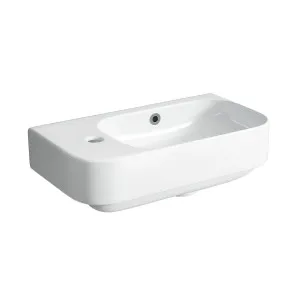 BYRON Mini Wall Hung Basin (RHS) Gloss White by Highgrove Bathrooms, a Basins for sale on Style Sourcebook