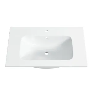 DELTA Ceramic Vanity Top with 1TH Gloss White 750mm by Highgrove Bathrooms, a Vanities for sale on Style Sourcebook
