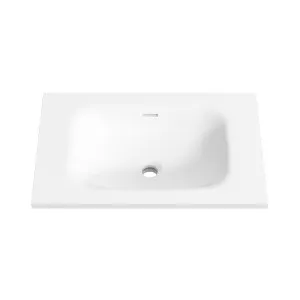 FLOW Slim Solid Surface Vanity Top, w/ Integrated Basin and Overflow 600mm Matte White by Highgrove Bathrooms, a Vanities for sale on Style Sourcebook