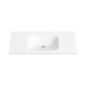FLOW Slim Solid Surface Vanity Top, w/ Integrated Basin and Overflow 900mm Matte White by Highgrove Bathrooms, a Vanities for sale on Style Sourcebook
