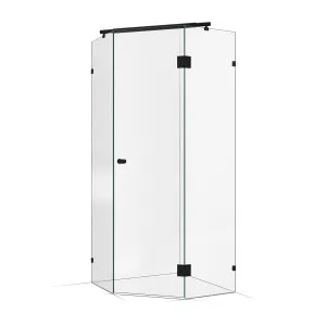Frameless Shower Screen 900x900mm Matte Black by Highgrove Bathrooms, a Showers for sale on Style Sourcebook